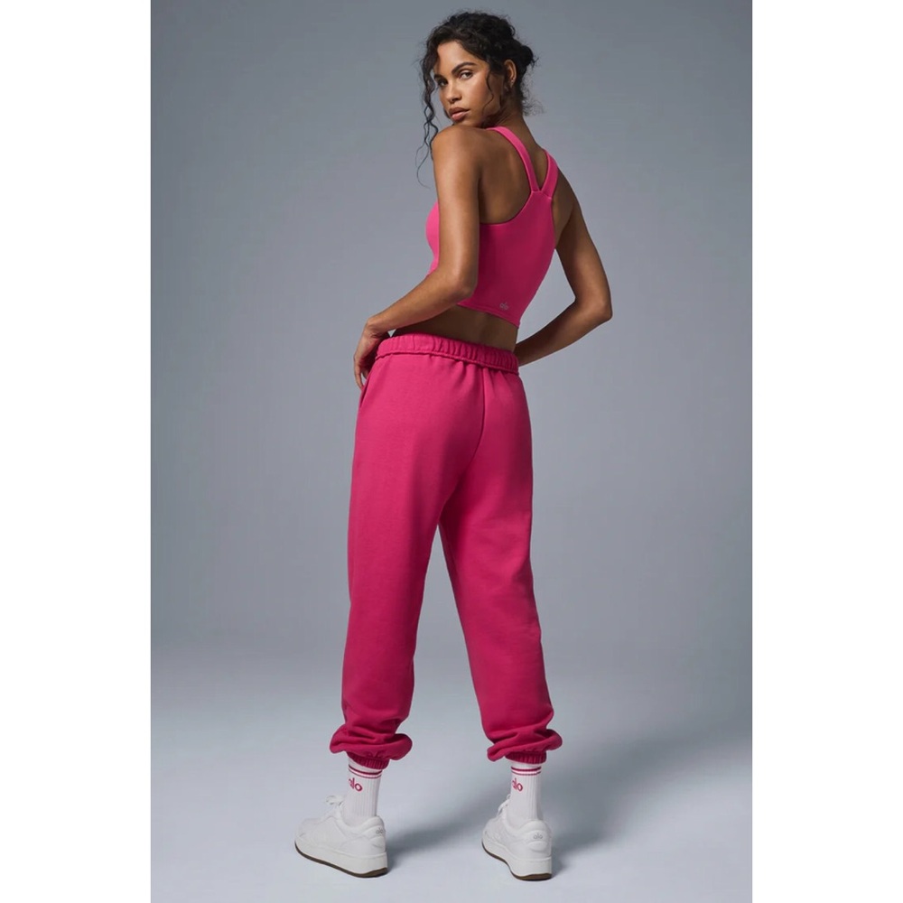 Alo Yoga Accolade Sweatpant Pink Summer Crush L - Picture 3 of 13